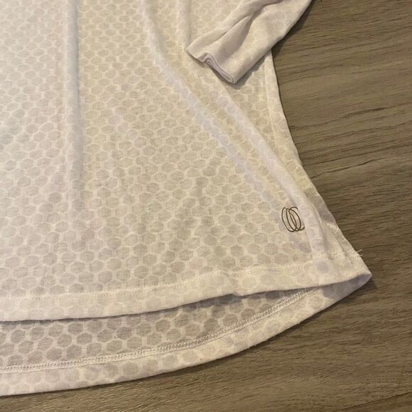 Balance Collection, white sheer light weight athletic yoga long sleeve size lg - Picture 3 of 7